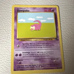 Pokemon TCG Slowpoke Fossil 55/62 Regular 1999-2000 Wizards Base Set - Image 1