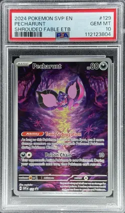 2024 POKEMON SVP EN-SV BLACK STAR PROMO #129 PECHARUNT PSA 10 - Image 1
