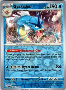 Pokemon | SV: Scarlet & Violet 151 | Gyarados | 130/165 | Reverse Holo | NM - Image 1