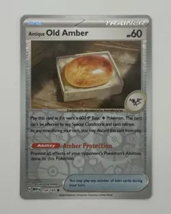 Antique Old Amber 154/165 Pokemon TCG Sv: Scarlet & Violet 151 Reverse Holo NM - Image 1