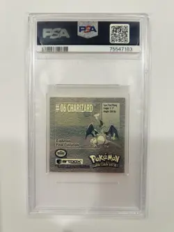1999 Pokemon Stickers Series 1 Charizard VINTAGE PSA 9 MINT #6 - Image 2