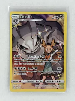 Pokemon TCG Steelix Sun & Moon - Cosmic Eclipse 247/236 Holo Secret Rare NM - Image 1