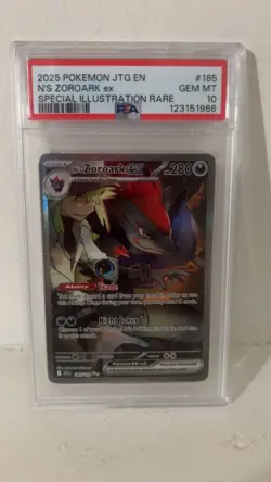 2025 Pokemon JTG Special Illustration Rare N's Zoroark #185/159 ex PSA 10 - Image 1