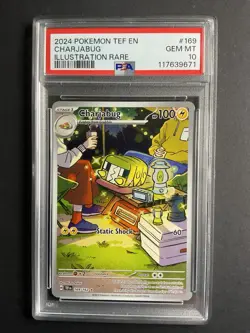 Charjabug 169 PSA 10 2024 Pokemon TEF EN Illustration Rare - Image 1