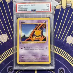 1999 POKEMON BASE SET UNLIMITED #43 ABRA PSA 5 Shadowless - Image 1