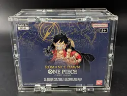 One Piece OP-01 Romance Dawn White Bottom English Booster Box Sealed W/ Acrylic - Image 1