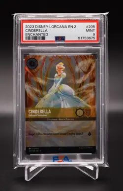 2023 DISNEY LORCANA CINDERELLA BALLROOM SENSATION 205/204 ENCHANTED PSA 9 - Image 1