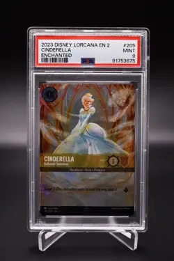 2023 DISNEY LORCANA CINDERELLA BALLROOM SENSATION 205/204 ENCHANTED PSA 9 - Image 3