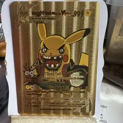 Pikachu V Cos black beard Gold Fan Art Custom Card - Image 1