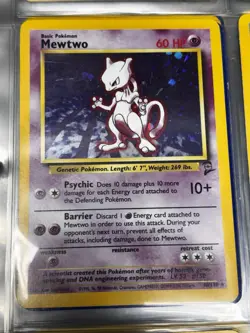 Pokemon Mewtwo TCG Base Set Holo Card 10/102 2nd Edition Rare - Image 1