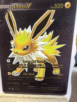 Jolteon V Black Foil🕺 Fan Art🕺German Card - Image 1