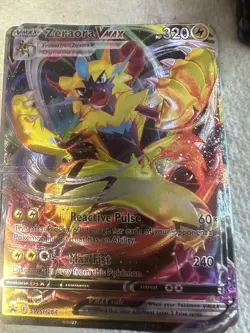 Zeraora VMAX Shiny Holo Card Limited Edition Fan Art 🖼👀New Back🌤 - Image 1