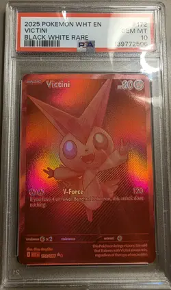 Pokemon TCG Victini Black Bolt Trading Card Game PSA Gem Mint 10 172/086 - Image 2