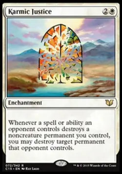 MTG - Karmic Justice - Commander 2015 - Light Play - Normal - Image 1