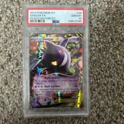 Pokemon Gengar EX Holo Ultra Rare TCG Card 34/119 Phantom Forces PSA 10 - Image 1