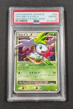 Pokemon Card Japanese Holo Shaymin LV.X 003/012 PSA 10 GEM MINT - Image 1