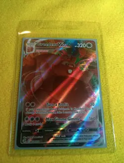 Pokemon Greedent TCG VMAX Fusion Strike Holo Ultra Rare Card 218/264 NM - Image 1