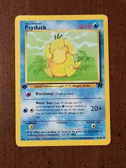 🔥🔥1st Edition Psyduck Team Rocket Pokemon Card 65/82 Common LP🔥🔥 - Image 1