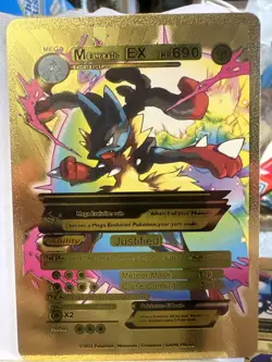 M Lucario Ex Hp690 Gold Foil Card 🔥Fan Art🔥Nm - Image 1