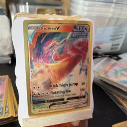 Pokemon Braziken V Hp210 Gold Foil🔥Fan Art🔥3 D Card NM - Image 3