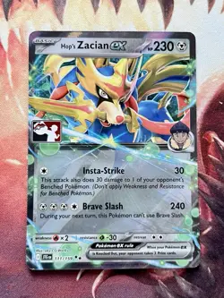 Hop's Zacian ex #111 Pokemon Prize Pack Series Play! Stamped Promo Card 🗡 - Image 1
