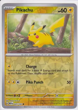 Pikachu 025/165 Cosmos Holo Costco Exclusive Scarlet & Violet 151 Pokemon Card - Image 1