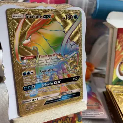 Suicune GX Gold Foil Fan Art Card 220/214 NM - Image 2