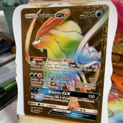 Suicune GX Gold Foil Fan Art Card 220/214 NM - Image 3