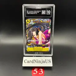 TAG 10 GEM MINT Boa Hancock P-115 Promo Card V JUMP Limited One Piece Card game - Image 1