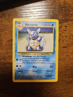 Pokemon TCG Wartortle Base Set Regular Card 42/102 LP - Image 1