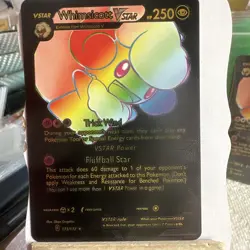 Whimsicott Vstar Rainbow Black Foil Pokemon Fan Art Card - Image 1
