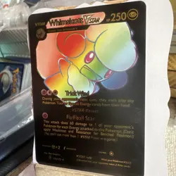 Whimsicott Vstar Rainbow Black Foil Pokemon Fan Art Card - Image 2