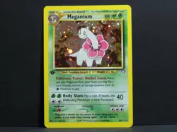 1st Edition Meganium 10/111 - Neo Genesis Pokemon Card (Played) - Image 1