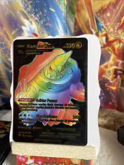 Kamala Vmax Black Foil Rainbow 🔥Fan Art 🔥Card NM - Image 1