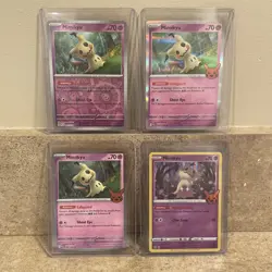 Mimikyu Trick or Trade Halloween Promo Pumpkin Stamped Promo & Holo 4 Card LOT - Image 1