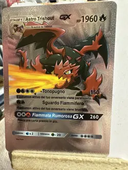 ASTRO TRISHOUT GX Silver Foil Fan Art Display Card - Mint/NM - Image 1