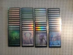 mtg phyrexia all will be one Full art land lot X48 NM/M Foil Unplayed - Image 1