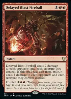 MTG Delayed Blast Fireball, Light Play, English Commander Legends: Battle for Ba - Image 1