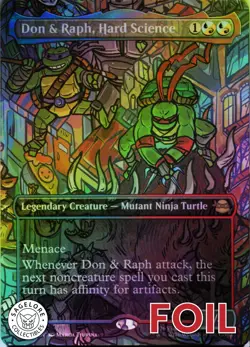 MTG Don & Raph, Hard Science (Borderless) (205) | NM Foil | TMNT {TMT} - Image 1