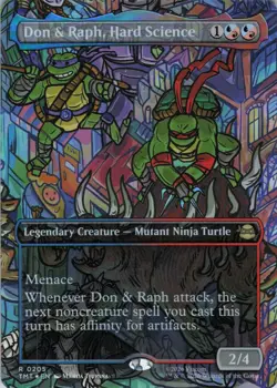 MTG Don & Raph, Hard Science (Borderless) (205) | NM Foil | TMNT {TMT} - Image 2