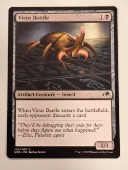 Virus Beetle - Kamigawa: Neon Dynasty Magic the Gathering MTG Nice! - Image 1