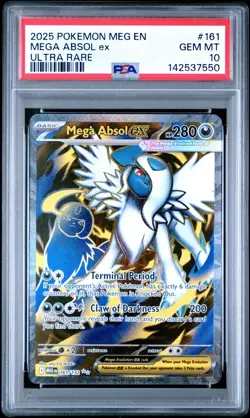 2025 POKEMON MEG EN-MEGA EVOLUTION ULTRA RARE #161 MEGA ABSOL EX PSA 10 - Image 1