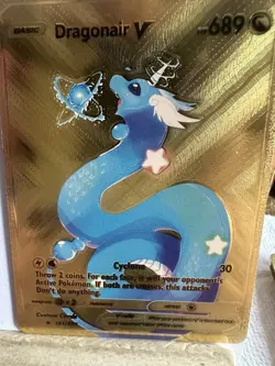 Pokemon Dragonair V GOLD Fan Art MINT CONDITION. - Image 1