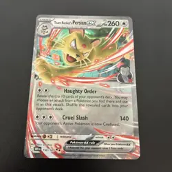 2025 Pokemon TCG Destined Rivals Team Rockets Persian EX Double Rare 050/182 - Image 1