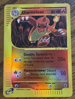 Pokemon Base Set Expedition #73/165 Reverse Holo CHARMELON --never played-- - Image 1