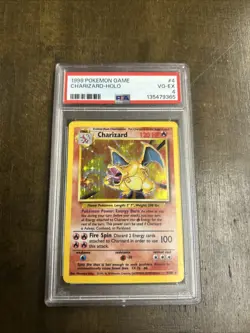 1999 POKEMON GAME CHARIZARD-HOLO PSA 4 VG EX - Image 1