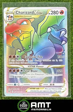 Charizard VSTAR 2022 Pokemon Sword Shield Brilliant Stars #174/172 Rare Rainbow - Image 1
