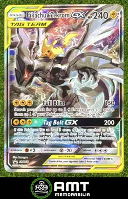 Pikachu & Zekrom GX Tag Team 2016-19 Pokemon SM Black Star Promos #SM168 Tins - Image 1