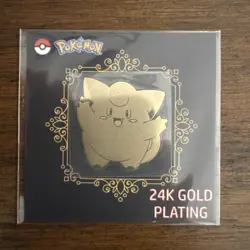 Clefairy 24k Gold Plated Sticker Korean Striking Candy Pokemon NM - Image 1