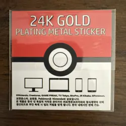 Clefairy 24k Gold Plated Sticker Korean Striking Candy Pokemon NM - Image 2
